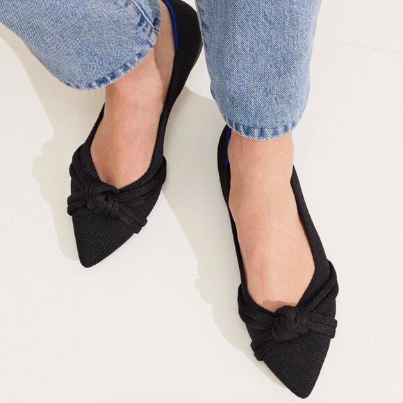 Rothy's The Knot Point II - Black Size 7.5 - Picture 1 of 14